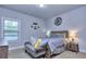 Cozy bedroom with a comfortable bed, side tables, and a large window, perfect for relaxation at 116 Chorley Run, Ellenwood, GA 30294