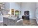 Spacious living room with hardwood floors, high ceilings, and an office at 116 Chorley Run, Ellenwood, GA 30294