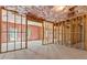 Unfinished basement showing the framing and insulation at 3198 Garden Hill Ln, Douglasville, GA 30135