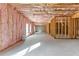 Unfinished basement with insulated walls and exposed wood framing at 3198 Garden Hill Ln, Douglasville, GA 30135