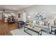 Open concept living room combined with eat-in kitchen and modern finishes at 2795 Peachtree Ne Rd # 703, Atlanta, GA 30305