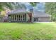 Large backyard featuring lush green lawn and mature tree coverage at 3365 Sweetwater Dr, Cumming, GA 30041