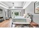Charming bedroom with a bay window, exercise equipment, and a mounted TV for ultimate relaxation and convenience at 3365 Sweetwater Dr, Cumming, GA 30041