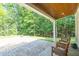 Stone paved patio with outdoor chairs and serene wooded views at 3365 Sweetwater Dr, Cumming, GA 30041