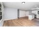 Hardwood floors throughout the open concept living room and kitchen area at 2621 Walton Sw Way, Marietta, GA 30060