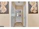 Inviting hallway features tiled floors and decorative wall art, creating a welcoming entry space at 4335 Burgomeister Pl, Snellville, GA 30039