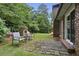 Charming backyard patio with stone pavers, surrounded by greenery and a view of the house at 687 Monticello Se Way, Marietta, GA 30067