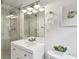 Stylish bathroom with a glass-enclosed shower, modern vanity, and contemporary fixtures at 687 Monticello Se Way, Marietta, GA 30067