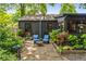 Cozy backyard patio area with comfortable seating and well-maintained landscaping providing a private outdoor space at 2468 Fallview Ter, Atlanta, GA 30344