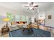 Comfortable living room with a lot of natural light offering a seamless flow into the dining area at 58 Lilyfield Ln, Acworth, GA 30101