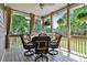 Covered patio perfect for outdoor dining and relaxing at 245 Maple Shade Dr, Tyrone, GA 30290