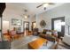 Inviting living room features hardwood floors, high ceilings, and comfortable seating at 4520 Dallas St, Acworth, GA 30101