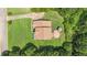 Aerial view of home with deck and gazebo at 102 Plantation Dr, Lagrange, GA 30277