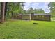 Backyard with lush green grass, foliage, and the rear of the property at 1724 Rhonda Ln, Stone Mountain, GA 30087