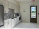 Bright and airy kitchen space featuring ample counter space, modern appliances, and a convenient exit door at 513 Godfrey Dr, Cumming, GA 30040