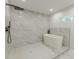 Luxurious bath with a modern shower stall featuring large rain head and a free standing soaker tub at 2806 Hedgewood Nw Dr, Atlanta, GA 30311