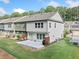 Exterior of a home with a back patio, green space, and well maintained landscaping at 490 Duval Dr, Alpharetta, GA 30009