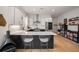 Modern kitchen featuring stainless steel appliances, sleek countertops, and stylish bar seating at 417 E College Ave # 302, Decatur, GA 30030