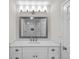 Bathroom featuring a white vanity with sink, and a gray-trimmed mirror at 433 The North Chace, Atlanta, GA 30328