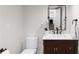 Elegant bathroom featuring a sleek vanity, toilet, and neutral tones, creating a serene atmosphere at 433 The North Chace, Atlanta, GA 30328