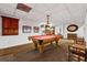 Basement game room featuring a pool table and custom lighting at 1042 Bailey Rd, Woodstock, GA 30188
