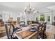 Elegant dining room featuring a large wooden table and chandelier at 1400 Land Rd, Canton, GA 30114