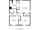 Upstairs floor plan features a main bedroom, bath, and two additional bedrooms at 1400 Land Rd, Canton, GA 30114