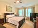 Bedroom with natural light, ceiling fan, carpet floors and neutral paint at 3534 Clancy Way, Smyrna, GA 30080