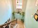 Staircase with carpeted steps and handrail, leading to the lower level at 3534 Clancy Way, Smyrna, GA 30080