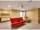 Cozy basement area with carpet, furniture, and a neutral color scheme for a welcoming atmosphere at 3245 Bywater Trl, Roswell, GA 30075