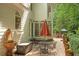 Inviting patio featuring an outdoor dining set and manicured landscaping, perfect for entertaining guests at 3245 Bywater Trl, Roswell, GA 30075