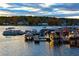 Lakefront docks filled with boats, offering direct access to water activities and scenic views at 325 Berry Ct, Villa Rica, GA 30180