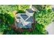Detailed aerial view of the home's roof and landscaping, highlighting the property's well maintained exterior at 525 Avala Ct, Johns Creek, GA 30022
