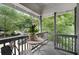 Peaceful balcony with table and chairs, overlooking mature trees at 1300 North Ne Ave, Atlanta, GA 30307