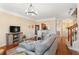 Open concept living room with view of the kitchen at 4879 Seldon Se Way, Smyrna, GA 30080