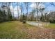 Private in-ground pool surrounded by a wooden fence and lush greenery at 805 Wesley Oak Rd, Atlanta, GA 30328