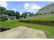 Expansive backyard featuring a retaining wall and lush green grass, creating a welcoming outdoor space at 3559 Reservoir Pass, Acworth, GA 30101