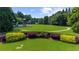 Scenic view of the community park featuring lush green grass, trees, and a playground, great for recreation at 3559 Reservoir Pass, Acworth, GA 30101