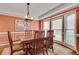 Dining area with bay window providing lots of natural light and view of the beautiful backyard at 1685 Frazier Park Dr, Decatur, GA 30033