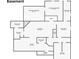 Detailed basement floor plan features a living room, kitchen, bathroom, utility closet, Gathering room, storage, and bedroom at 5357 Highway 81, Loganville, GA 30052