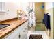 Bathroom featuring wood counters and tile shower at 5357 Highway 81, Loganville, GA 30052