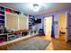 Bedroom with built-in bookshelves and hardwood floors, providing ample storage at 5357 Highway 81, Loganville, GA 30052