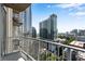 Stunning balcony view overlooking the city, showcasing high-rise buildings at 860 Peachtree Ne St # 1806, Atlanta, GA 30308