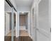 Hallway with storage, access to the bathroom, and modern fixtures and decor at 860 Peachtree Ne St # 1806, Atlanta, GA 30308
