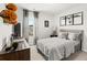 This cozy bedroom features unique basketball decor and a comfortable bed at 414 Oak View Ln, Dallas, GA 30157