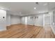 Finished basement with wood flooring and recessed lighting at 4201 Brookview Se Dr, Atlanta, GA 30339