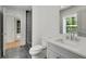 Bathroom featuring a modern vanity and a glass-enclosed shower at 4201 Brookview Se Dr, Atlanta, GA 30339