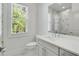 Elegant bathroom features a modern vanity and marble-tiled shower at 4201 Brookview Se Dr, Atlanta, GA 30339