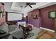 Finished basement with home theater, accent lighting, and lounge area at 5154 Meadowbrook Cir, Suwanee, GA 30024