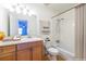 Bright bathroom with a shower and tub combination, nice mirror, vanity and natural light at 1150 Collier Nw Rd # G8, Atlanta, GA 30318